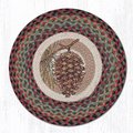 Capitol Importing Co 15.5 x 15.5 in. Pinecone Printed Round Chair Pad 49-CH081P